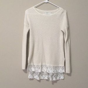 A&F White Sweater